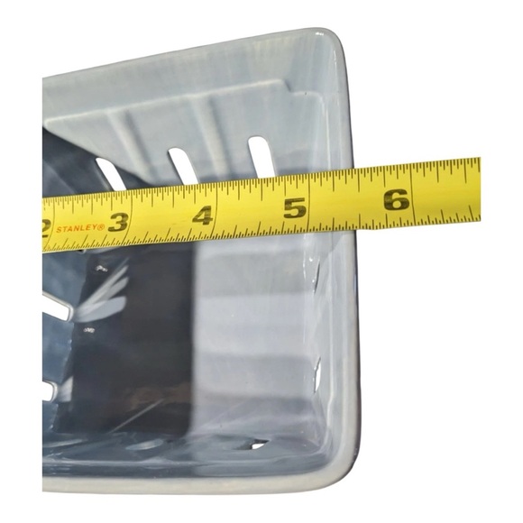 NEW! Charming Farmhouse Style Floral Ceramic Berry Basket 6”HX3’W Set of… - Picture 4 of 6